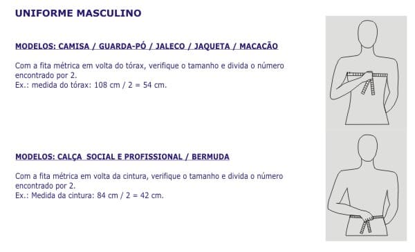 Técnicas de medição do corpo masculino